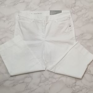 New Talbots White Perfect Skimmer Pants SZ 2P